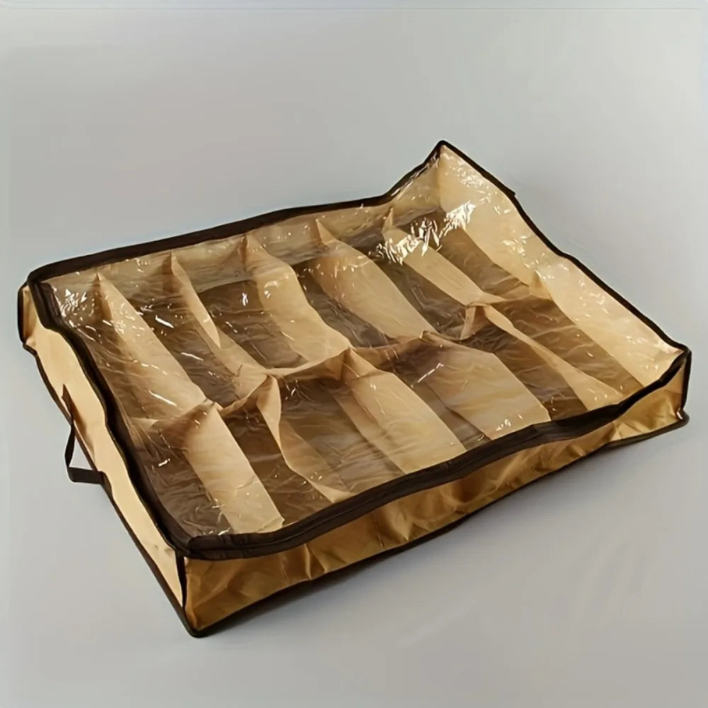 12-Pack Contemporary Plastic Shoe Storage Box Organizer