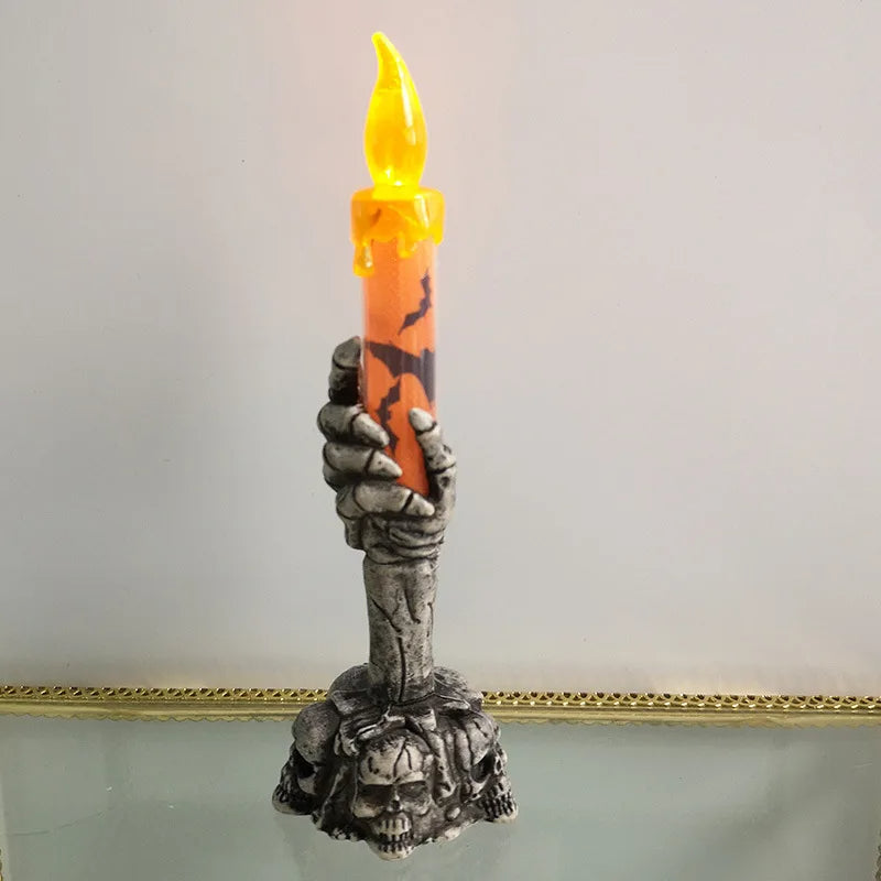 Halloween Candle House Decor 1 Piece Halloween Party Home Decorations (Orange)