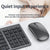 Rechargeable Full-Size Wireless Keyboard & Mouse with Bluetooth 5.0 & 2.4G (Gray)