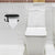 Aluminum Alloy Toilet Paper Holder with Shelf Wall Mount Tissue Roll Storage for Bathroom (Black)