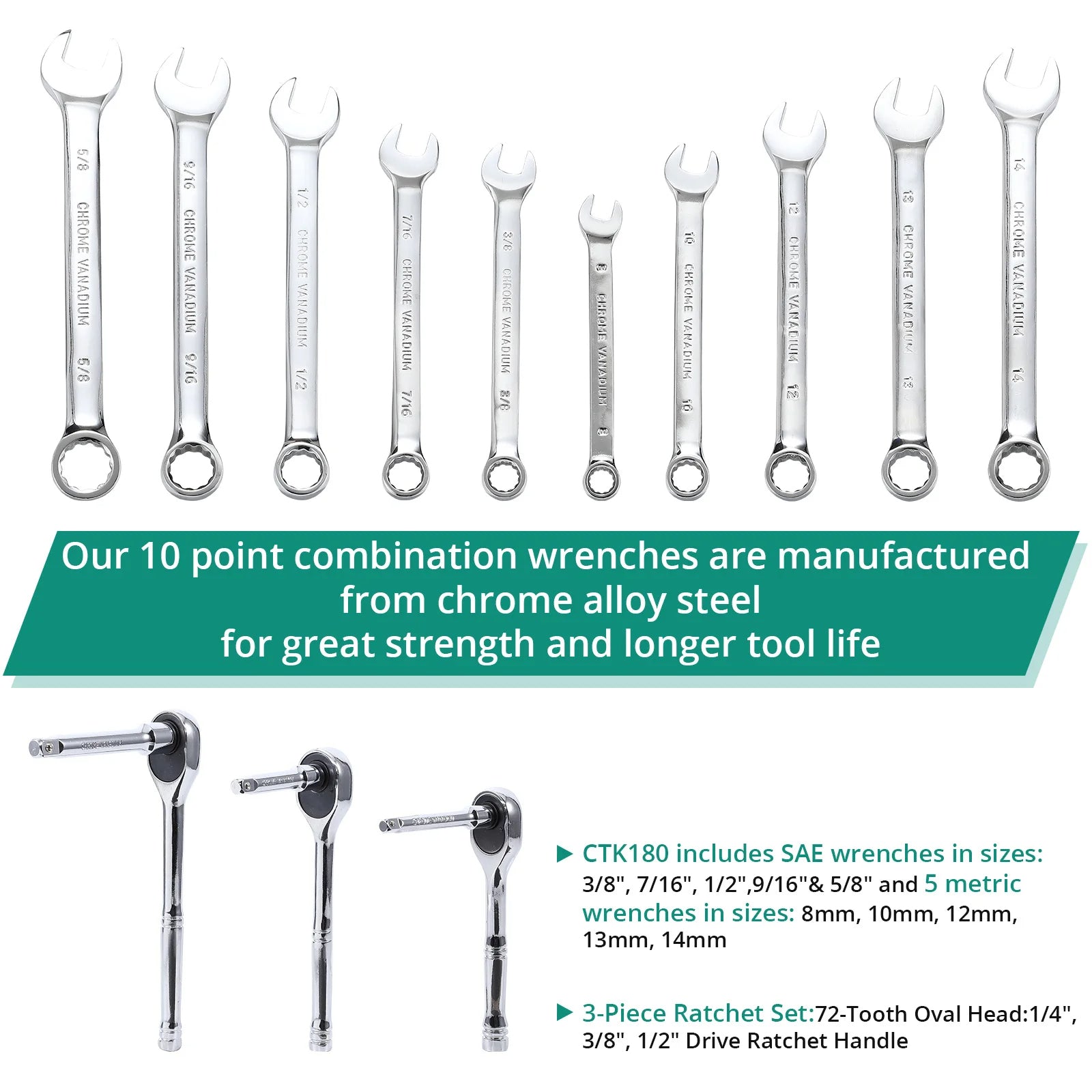 Professional Hand Tool Kit 213-Piece Mixed Sockets & Wrenches for Auto & Home Repair