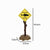 Realistic Resin Shark Warning Sign Aquarium Decor (Yellow)