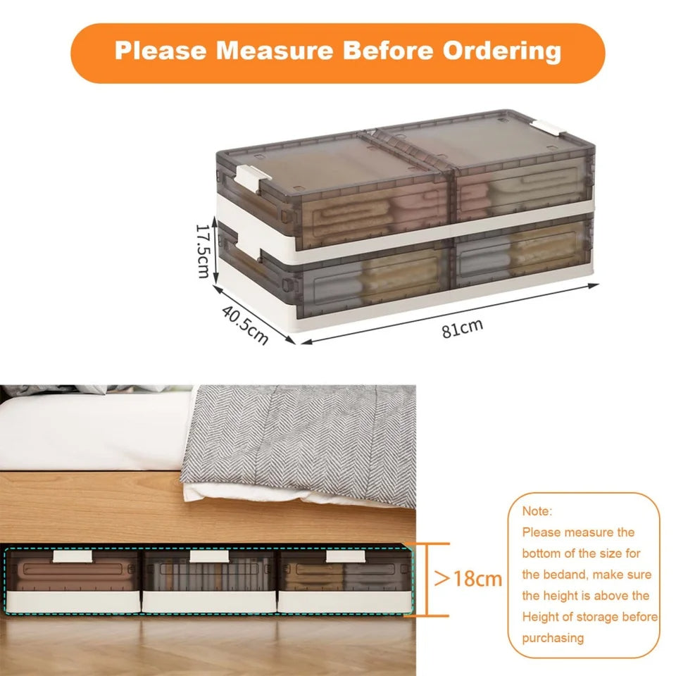 Plastic Under-Bed Storage Containers with Lids (Set of 2)