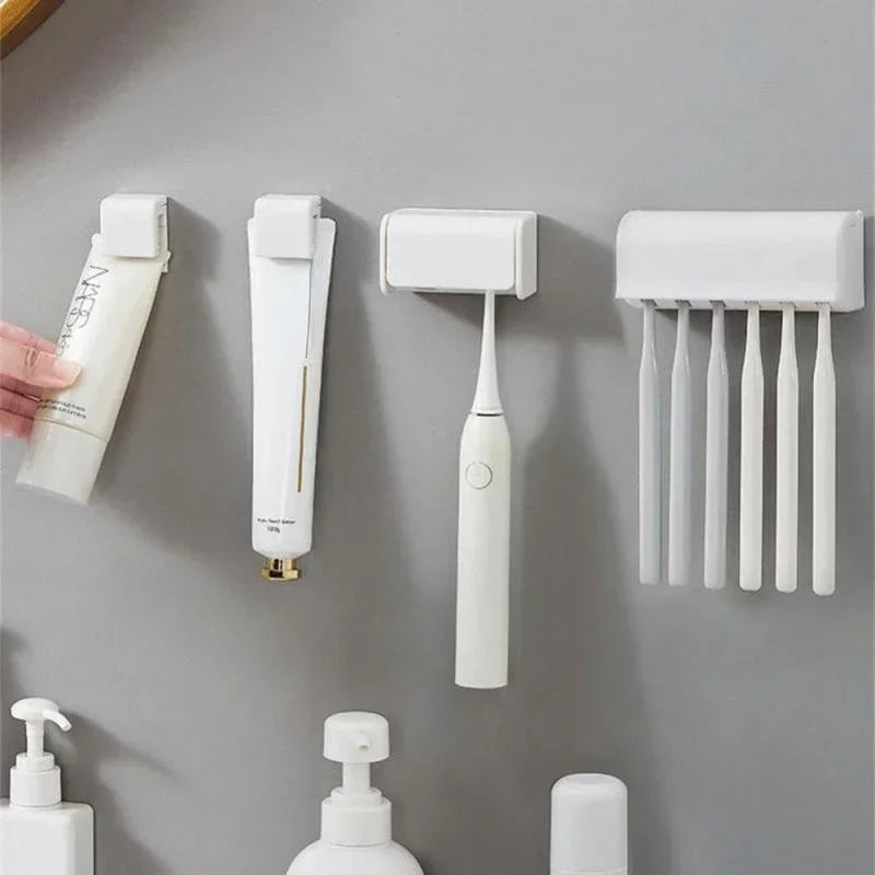 Toothpaste Storage Rack Holders 6 Holes Bath Organizer