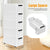 Plastic Storage Drawer Cabinet 5-Layer with Wheels (White)