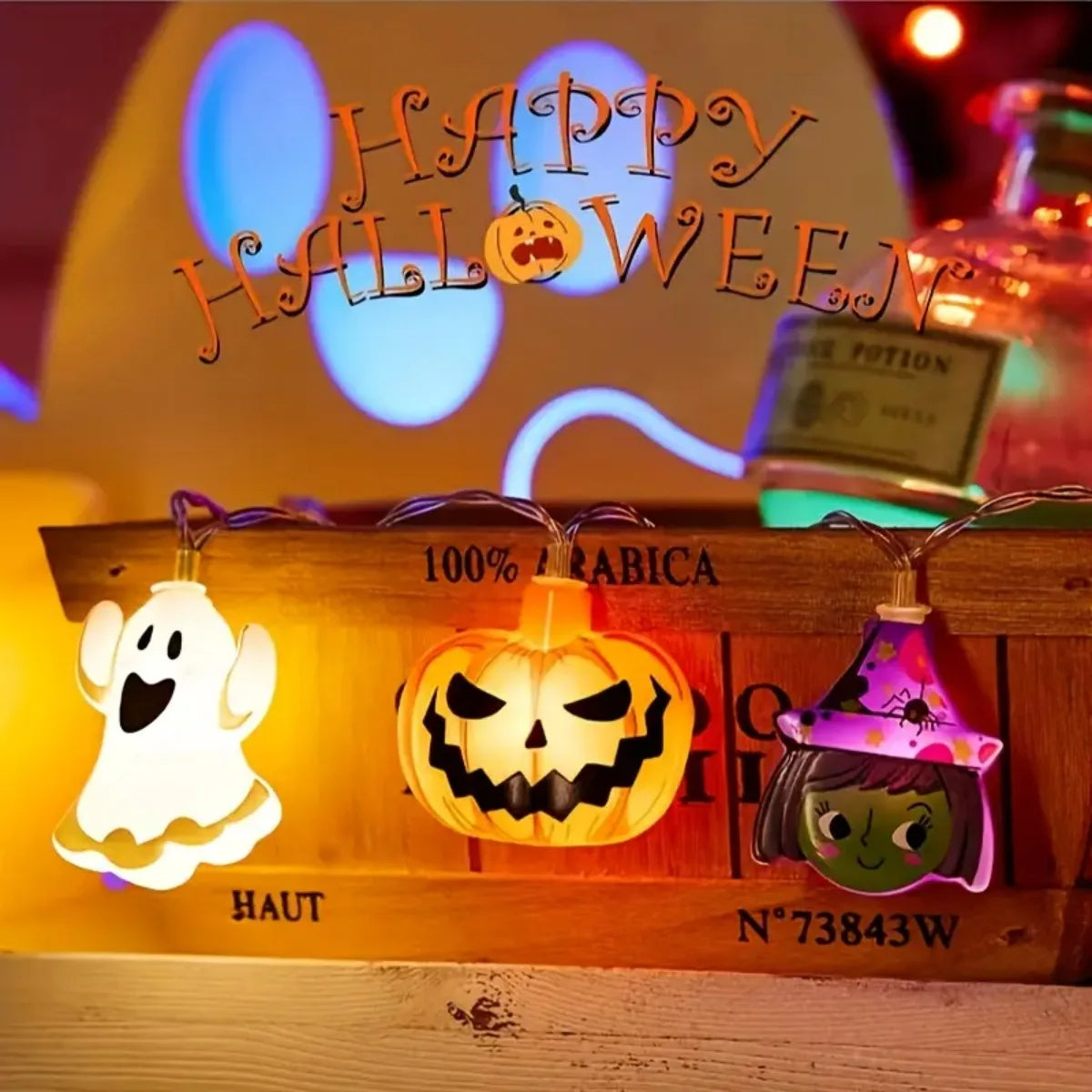 Spooky Halloween 20 LED Battery-Powered String Lights 3 Meters