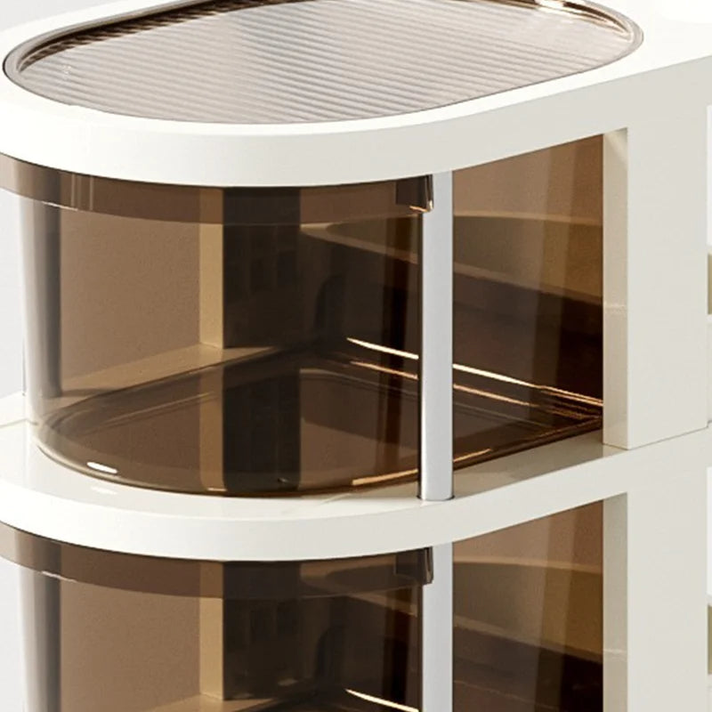 3-Tier Storage Trolley with Wheels (White)