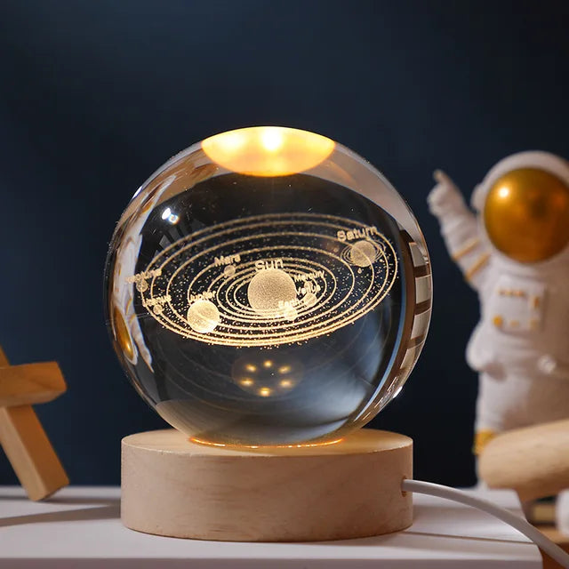 Crystal Ball Solar System Decoration Astronomy Globe for Home Decor