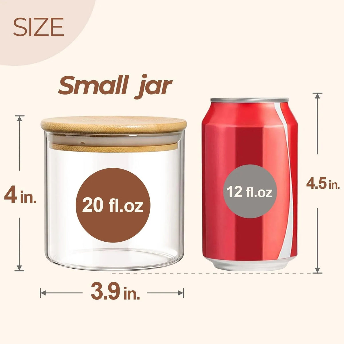 Set of 9 Glass Storage Containers for Tea Spices