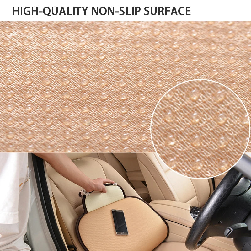 Soft Car Seat Cover Skin-Friendly 2PCS Plush Automotive Seat Cushion (Black)