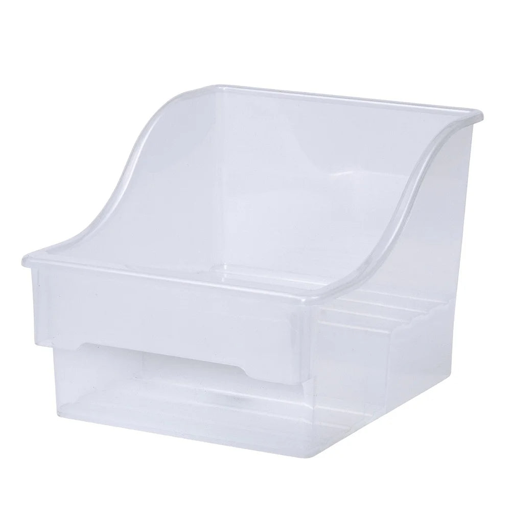 2-Tier Stackable Clear Pantry Organizer Bins with Easy Grip