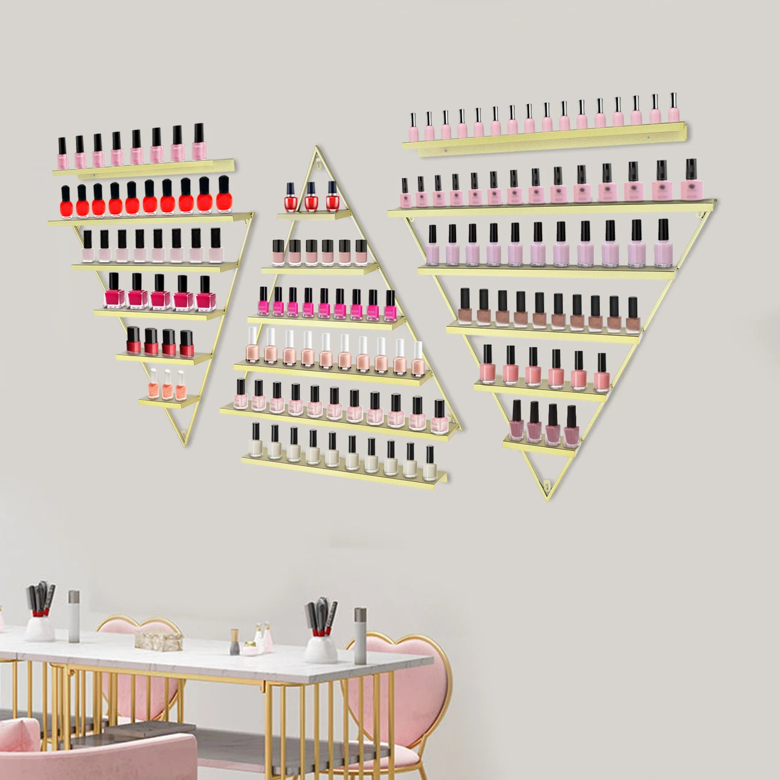 Acrylic Nail Storage Case with 5-Tier Shelves Multi-Use Salon Organizer