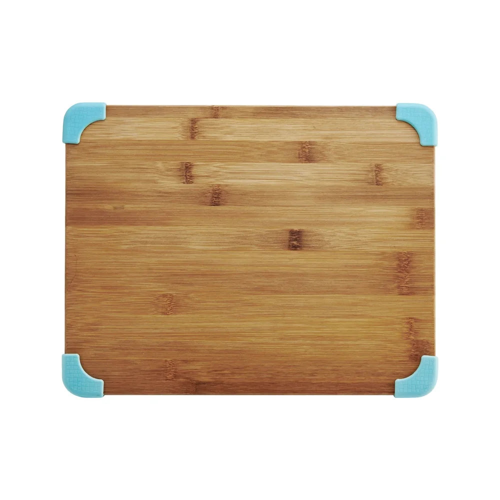 Thick Nonslip Bamboo Cutting Board Reversible Wood Board for Kitchen Food Preparation