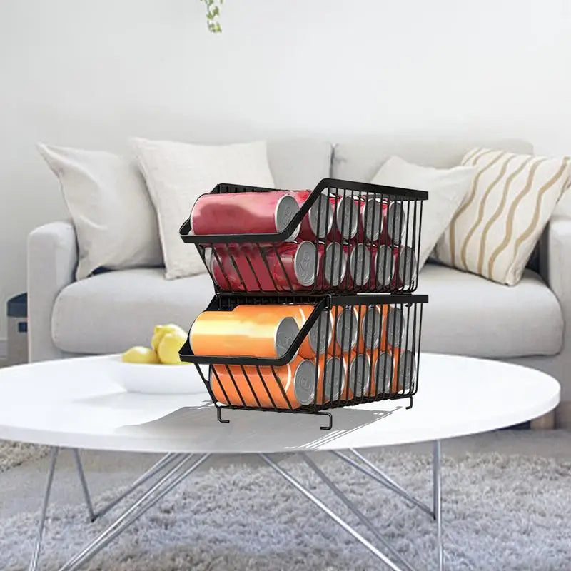 2-Pack Stackable Can Organizer for Pantry Organizer