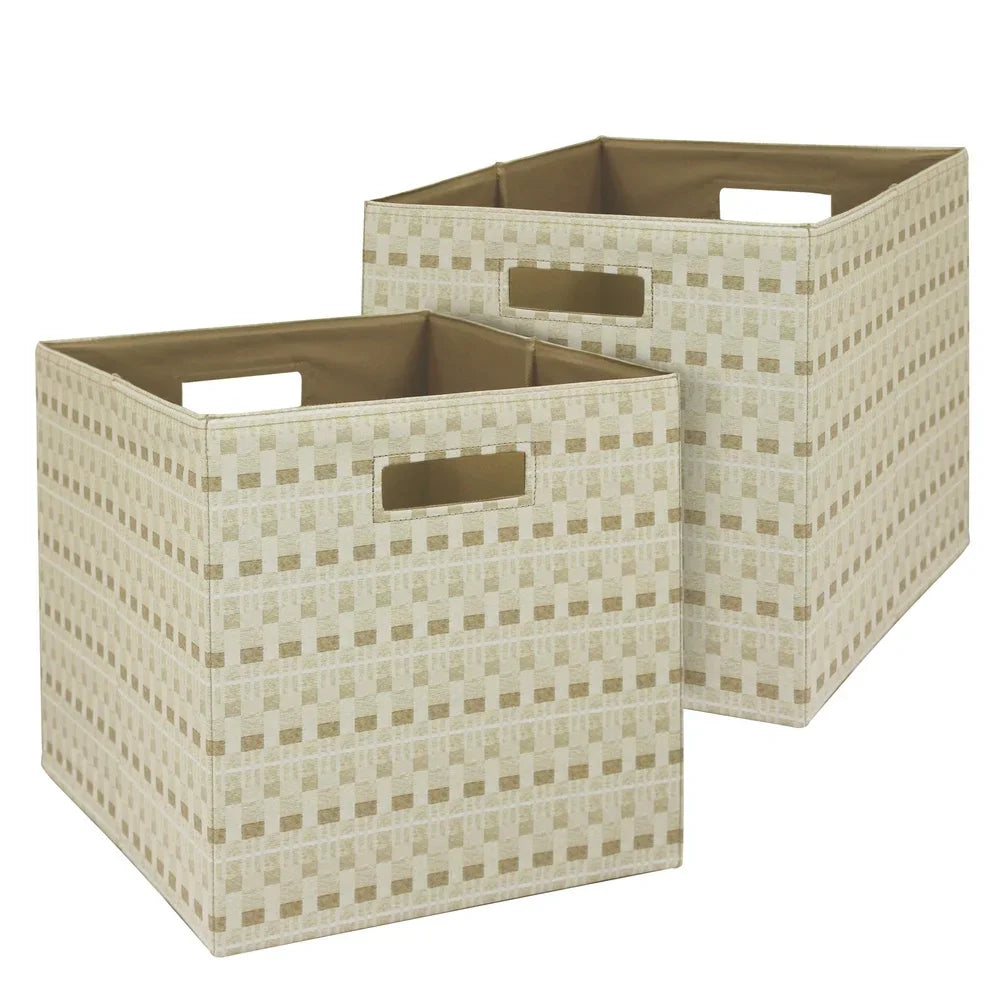 Fabric Cube Storage Bins Set of 2 for Collapsible Home &amp; Office Organizing Solution