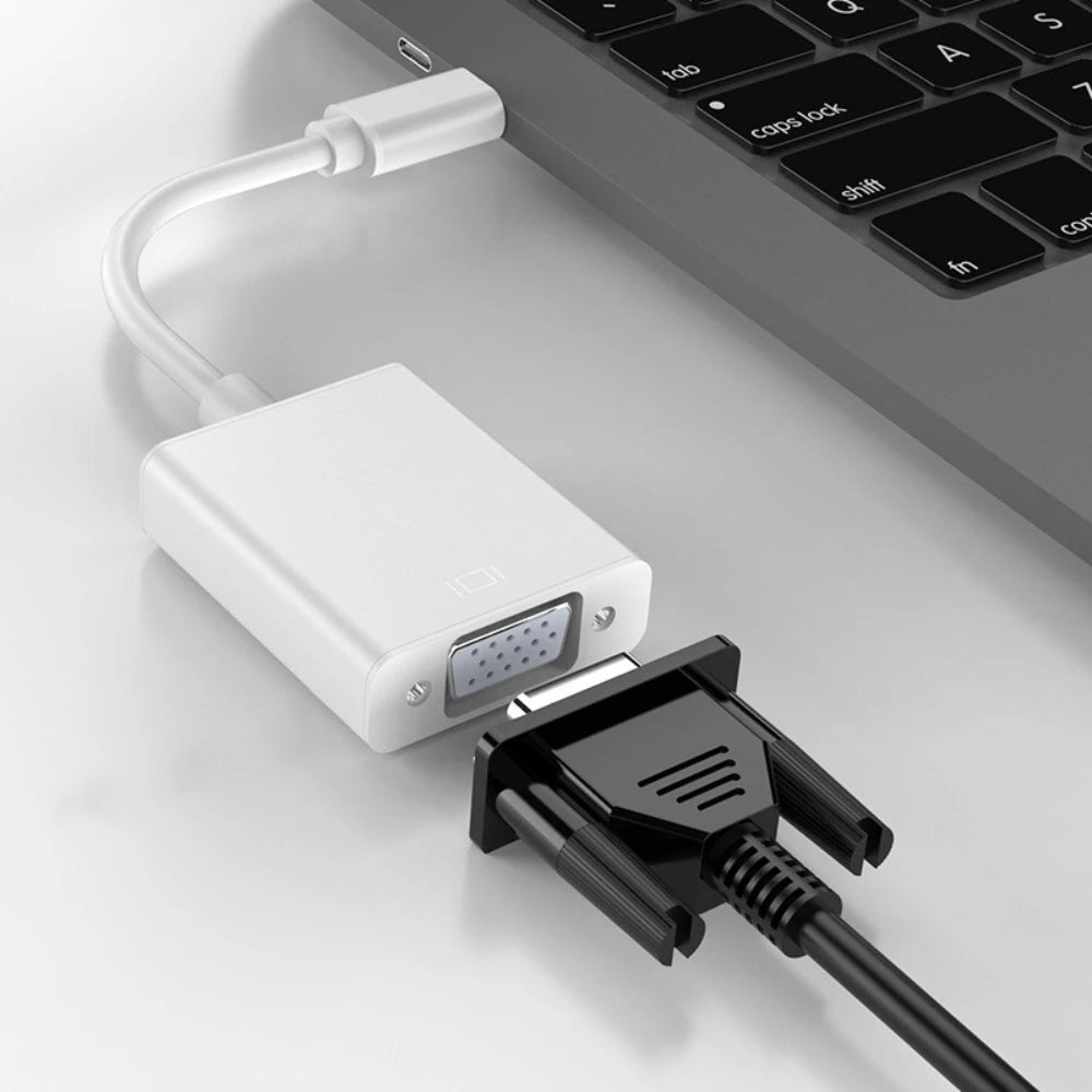 Portable USB-C VGA Converter, High-Definition, Plug and Play, Easy to Use