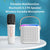 Portable Wireless Dual Microphone Karaoke Machine Bluetooth PA Speaker KTV DSP System (White with 2 Mic)