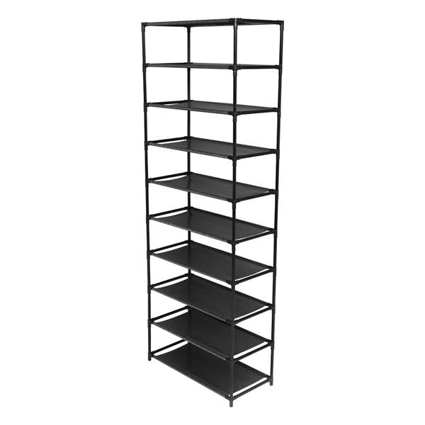 Stackable Shoe Rack 10-Tier Stainless Steel Frame