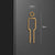 Gold Toilet Sign for Men/Women: Modern Bathroom Door Sticker (WC Holder)