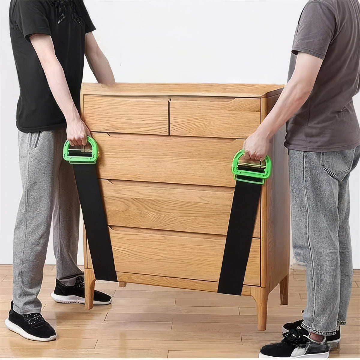 Adjustable Heavy-Duty Lifting Belt, Green Moving Strap for Furniture (Green)