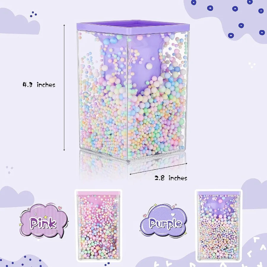 Multipurpose Desktop Organizer 2 Pieces Cute Bubble Pen Holder (Random Color)