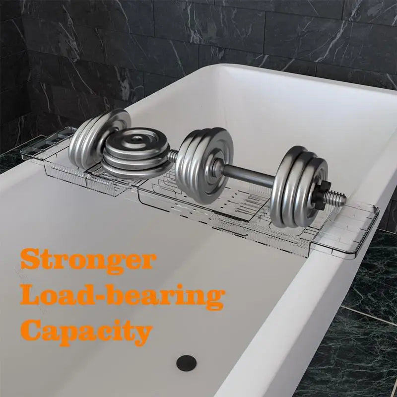 Adjustable Bath Board Shelf for Over-the-Tub Home Spa Accessories