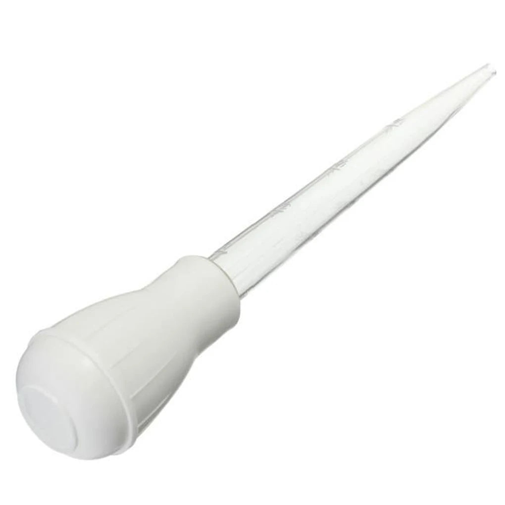 Heavy Duty BBQ Baster Kitchen Tool for Chicken Turkey and Meat (White)