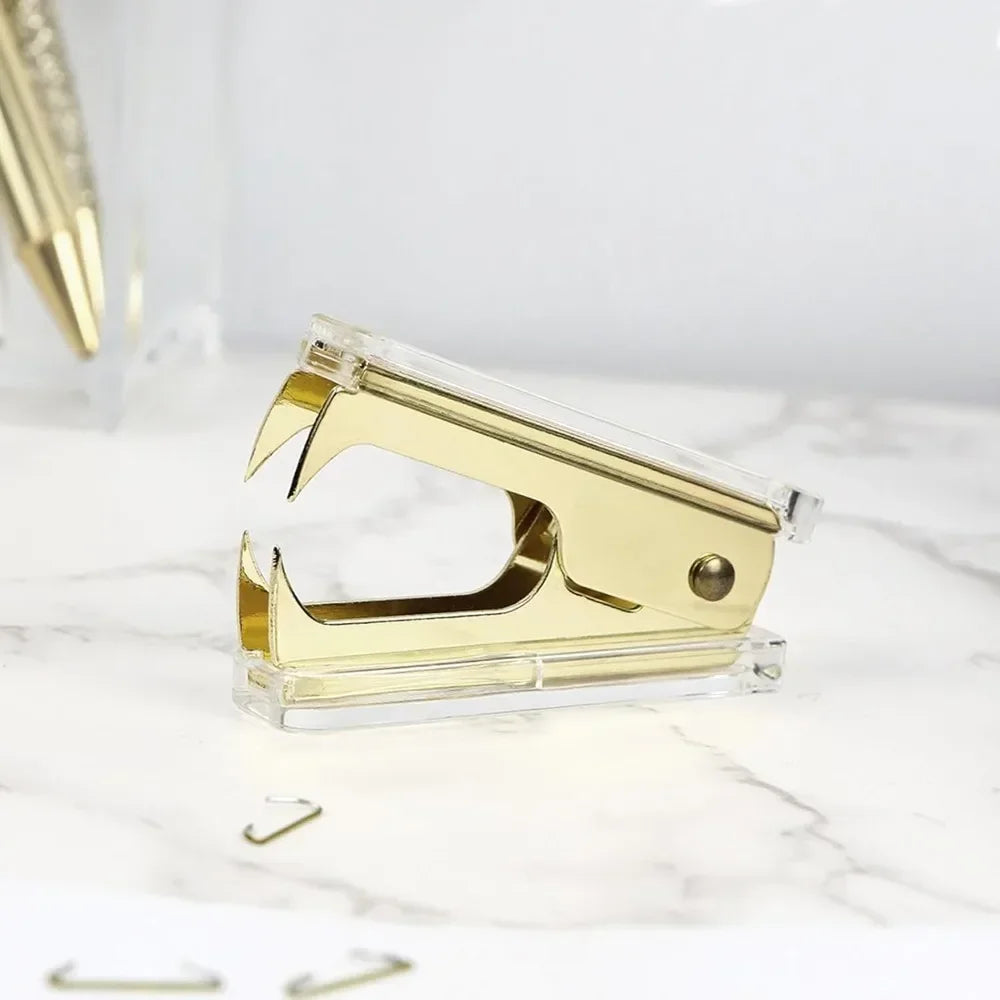 Cute Gold Staple Remover for Desk Accessories (Gold)