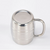 Double Stainless Steel Beer Cup 450ML Outdoor Camping Western Coffee Cup with Handle