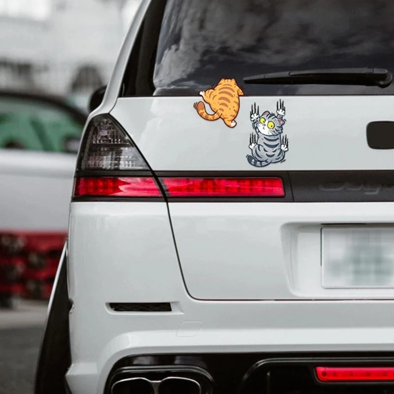 3pcs Funny Pet Cat Car Sticker Climbing Cats Animal Styling Stickers Decoration