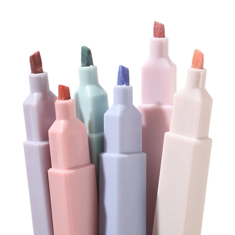 6-Pack Pastel Highlighters for Students