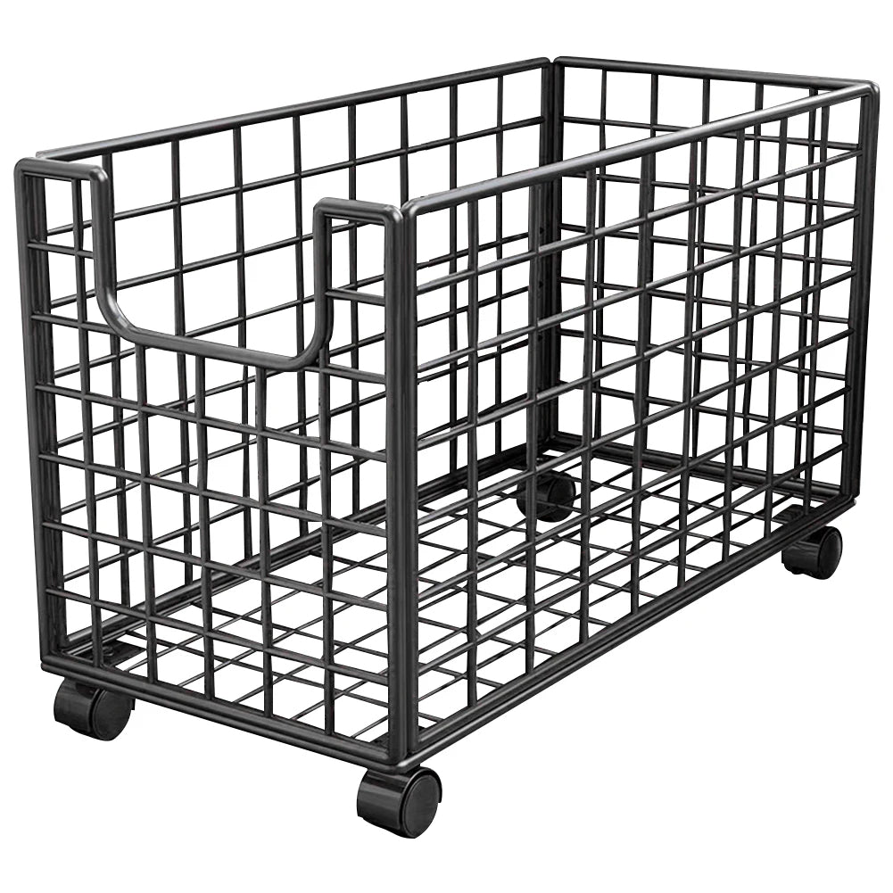 Stuffed Animal Organizer with Wheels Metal Kids Storage Bin