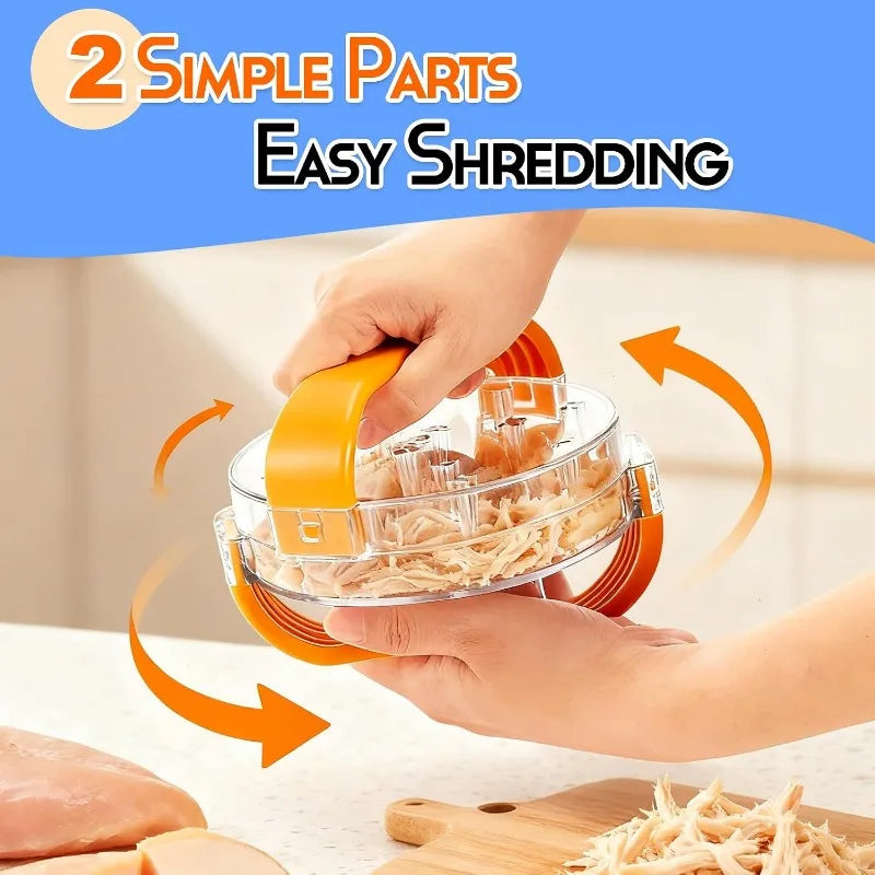 Non-Slip Chicken Shredder Tool – Clear Twist Meat Shredder for Easy Food Prep