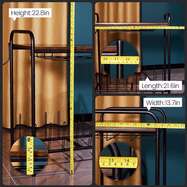Vinyl Record Player Stand with Storage