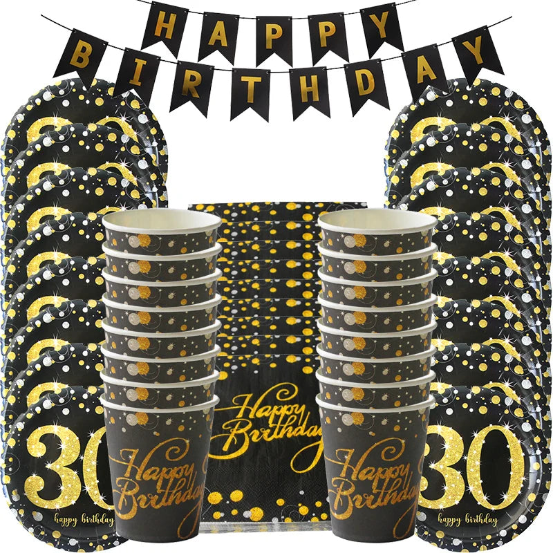 Happy Birthday 30th Party Decorations Set Party Supplies