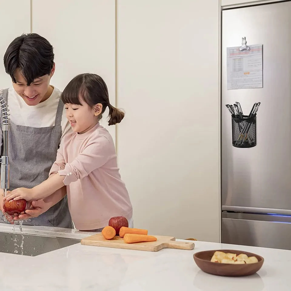 Metal Mesh Magnetic Organizer 2-Pack Semicircle for Office Home