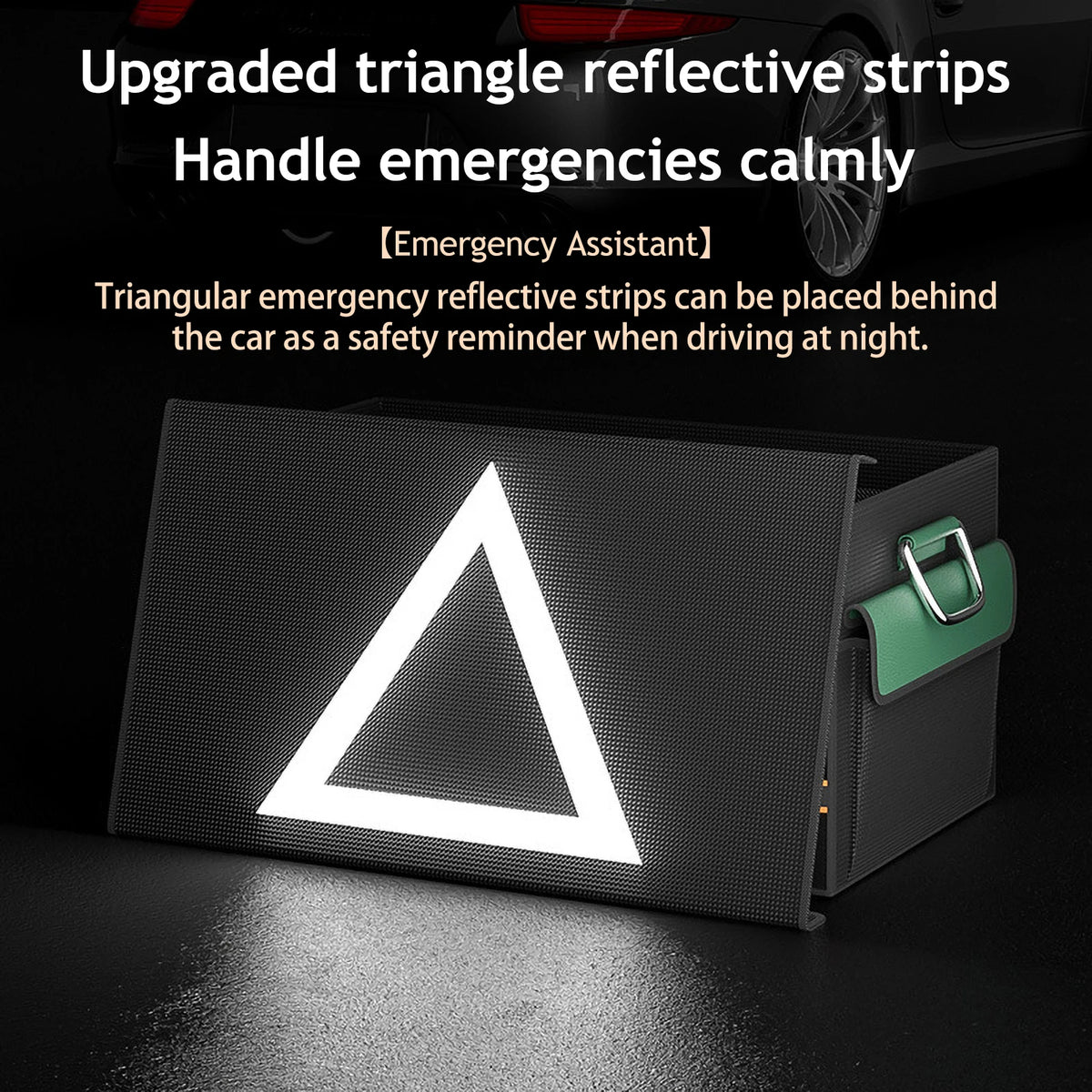 Car Trunk Organizer Multi-Compartment Foldable Anti-Slip Storage Bag