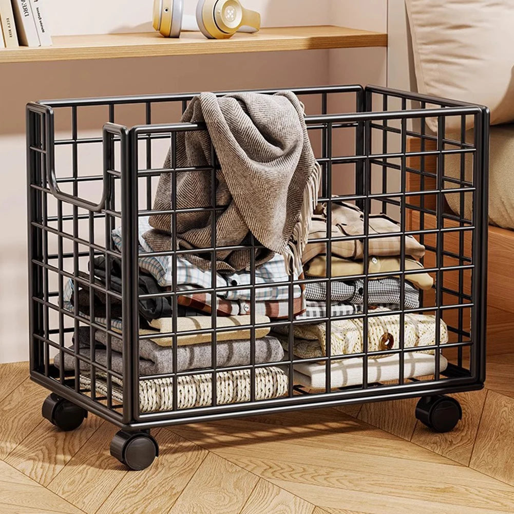 Stuffed Animal Organizer Metal Wire Basket Kids Storage Bin