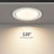 Recessed Ceiling Lamp Round LED Panel Down Lights 10Pcs (3 Color Dimmable)