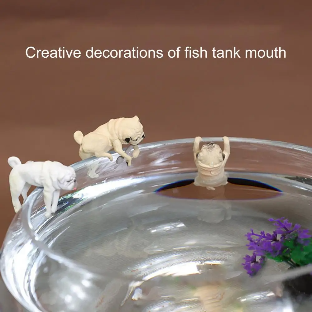 Mini Cartoon Dog Statues Fish Tank Accessories & Home Decorations