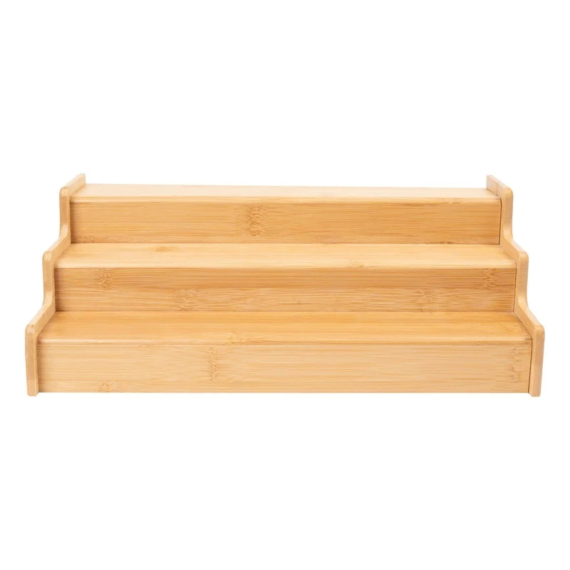 Expandable 3-Tier Bamboo Spice Rack Organizer