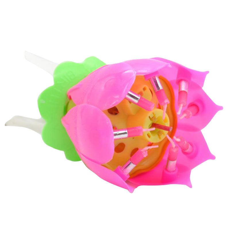 Lotus Flower Festival Music Birthday Cake Candles Decorative Music Party