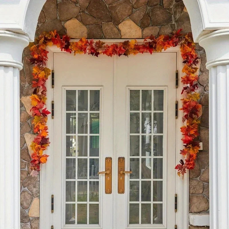 Artificial Fall Maple Leaf Garland 4PCS Thanksgiving Decor