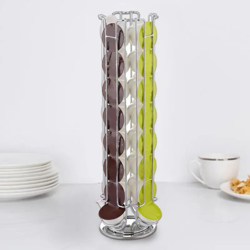 Rotatable Coffee Capsule Holder Display Vertuo Compatible (Black)