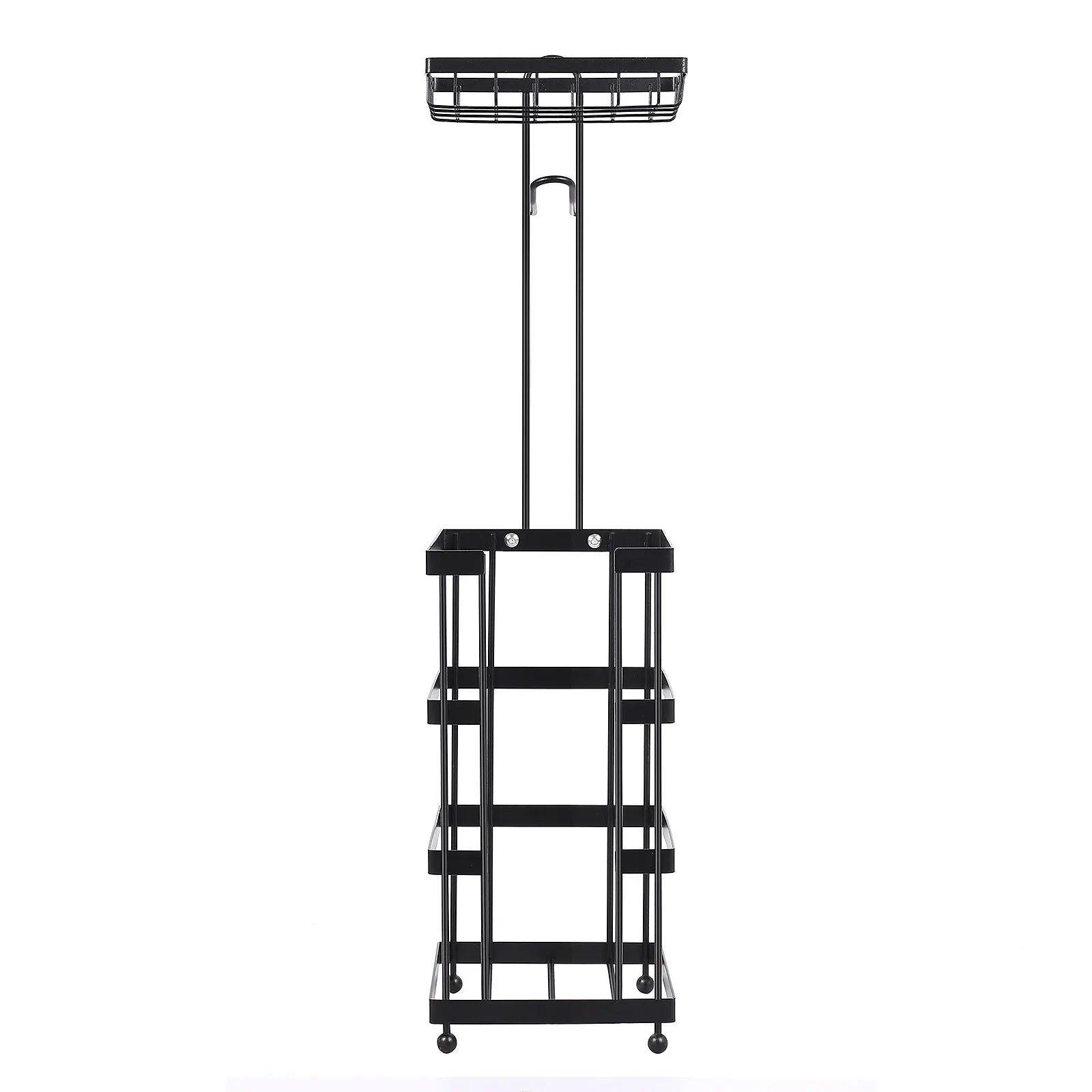 Freestanding Toilet Paper Holder with Storage Shelf