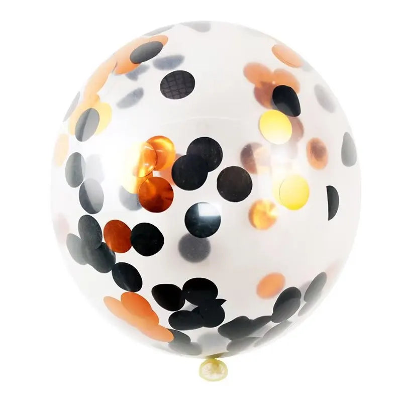 30pc Halloween Party Balloon Set 12 Inch Black Orange Latex Balloons