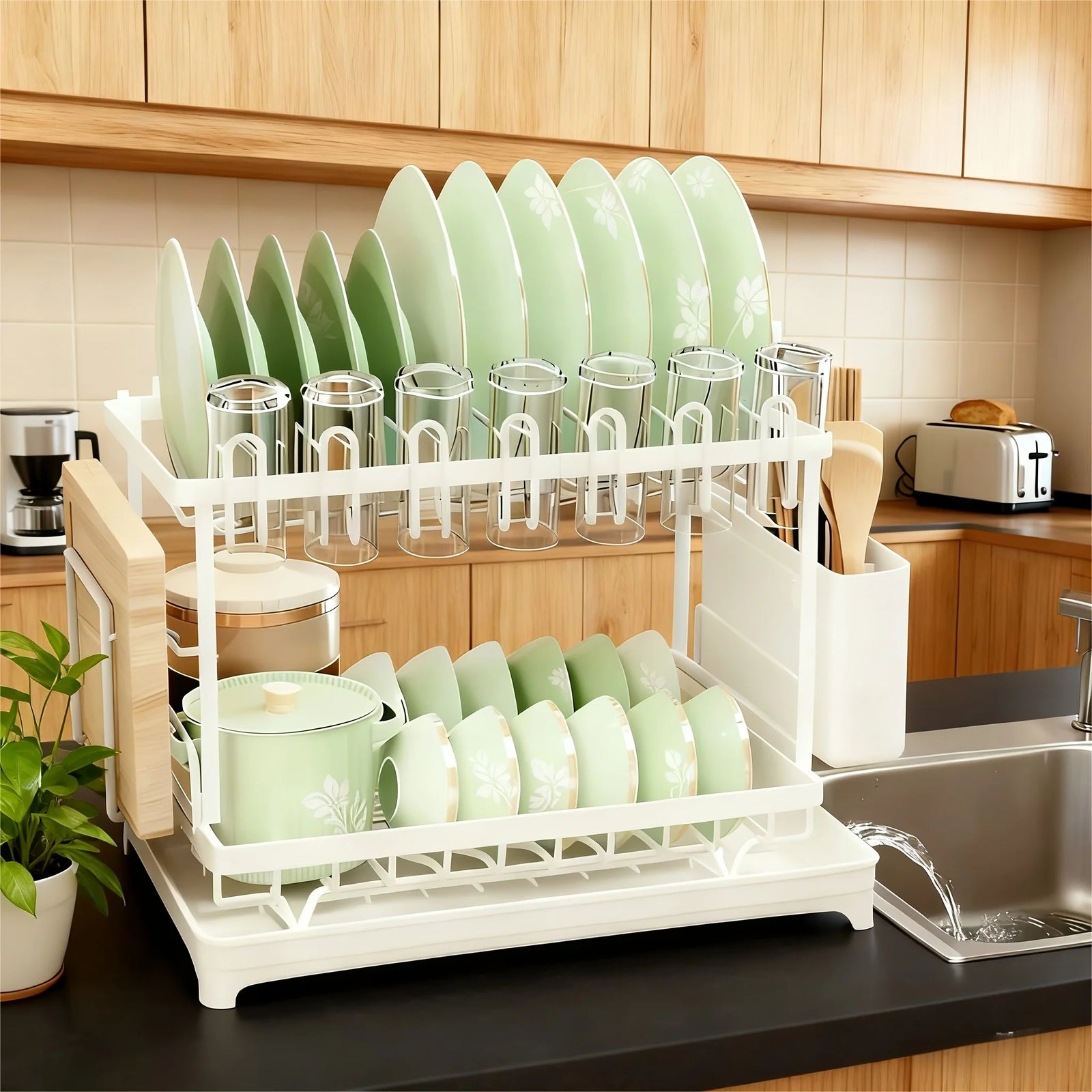 2-Layer Stainless Steel Kitchen Organizer