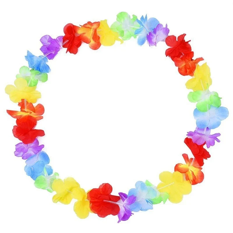 10 Pack Floral Garland for Hawaian Party