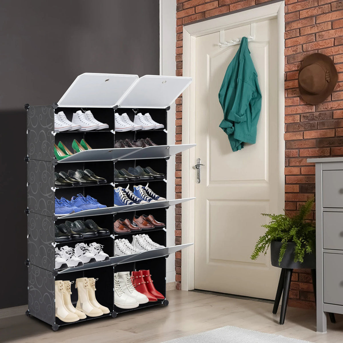 7-Tier Portable Shoe Rack Organizer for Home