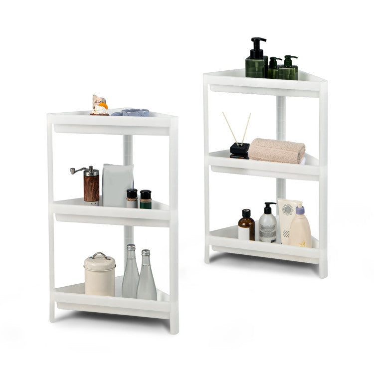 2 Pack 3 Tier Corner Shower Shelf Drainage Holes